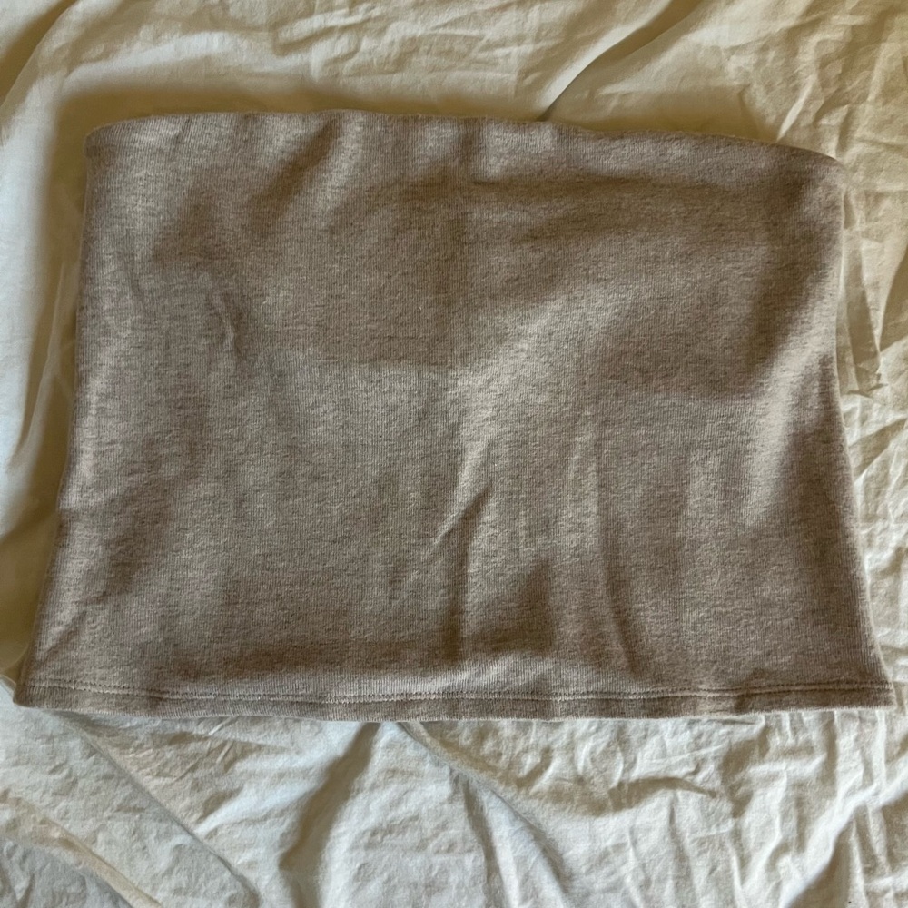 DONNI Sweater Tube Top in Oatmeal